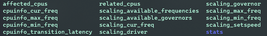 cpufreq 目录